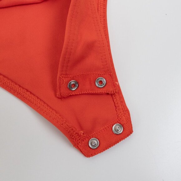 Aritzia Original Contour Squareneck Bodysuit Hot Cheeky Red - Picture 10 of 12